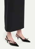 Giày M/iu M/iu Patent Leather Buckle Slingback