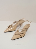 Giày M/iu M/iu Patent Leather Buckle Slingback