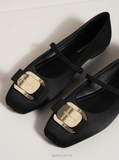 Giày Fer/ra/ga/mo New Vara Plate Ballerina Flats