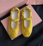 [ORDER 2 - 3 TUẦN] Giày M/iu M/iu Plume Ballerina