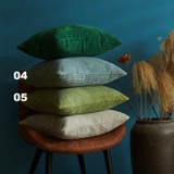 Vỏ gối vuông sofa nhung gân sọc 45x45 cm