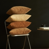 Vỏ gối vuông sofa nhung gân sọc 45x45 cm