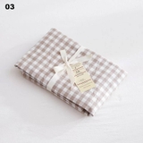 Vỏ gối cotton-linen sọc caro - 1 cặp 2 cái