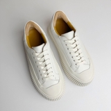 Giày sneakers da thật trắng không thương hiệu - Size 36