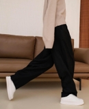 Giày sneakers da thật trắng không thương hiệu - Size 36