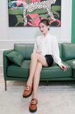 Giày Stella Luna Buckle Loafers - Size 36