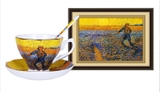 Bộ 1 ly, 1 dĩa & 1 muỗng tranh vẽ Vincent van Gogh - HO2021