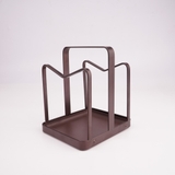 Giá để thớt 2 ngăn thép không gỉ màu đen nhám cao cấp độ rộng 4.2cm - KE2N (14x12x16cm)