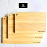 Thớt gỗ bách Nhật Hinoki cao cấp KATANA KTH03 - chữ nhật kích thước 20x280x400mm