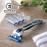 Dao cạo râu cao cấp Nhật axia+4 đầu thay