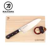Thớt gỗ bách Nhật Hinoki cao cấp KATANA KTH03 - chữ nhật kích thước 20x280x400mm