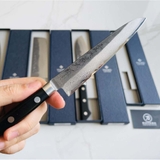 Dao bếp Nhật cao cấp Tojiro Atelier Petty thép Damascus 63 lớp VG10 - Dao gọt hoa quả 120mm TA-PA120