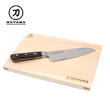 Thớt gỗ bách Nhật Hinoki cao cấp KATANA KTH03 - chữ nhật kích thước 20x280x400mm