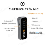 GC-C ULTRA Bộ micro thu âm không dây GoChek có Dock sạc | Khử tiếng ồn phù hợp livestream/ quay video/ ghi âm | cho điện thoại Chân type C và Lightning