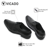 Giày buộc dây nam da bò cao cấp tăng chiều cao Oxfords VICADO VA0023 3cm