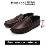 Giày lười nam da bò cao cấp tăng chiều cao 3cm Loafer VICADO VA1140