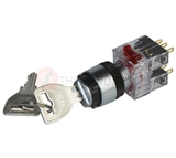 Công tắc xoay 3 vị trí có chìa khóa viền nhựa DRK-T3A2