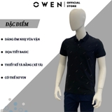 Áo Thun polo Nam Tay Ngắn Có Cổ Owen APV233171 Màu đen dáng Body Fit chất liệu cotton