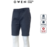 Quần Short Nam Owen SW231921 Sóc Âu màu xám đậm xước dáng Slim fit chất liệu polyester