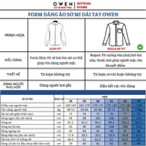 Áo Sơ mi nam tay dài Owen AR250347DT màu xanh nhạt kẻ caro dáng suông regular fit tà lượn có túi chất liệu bamboo spandex