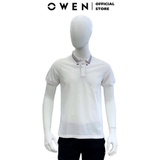 Áo Thun polo Nam Tay Ngắn Có Cổ Owen APV233201 Màu trắng dáng Body Fit chất liệu cotton