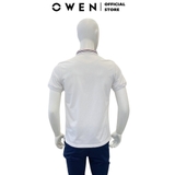 Áo Thun polo Nam Tay Ngắn Có Cổ Owen APV233201 Màu trắng dáng Body Fit chất liệu cotton