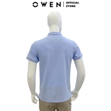 Áo Thun polo Nam Tay Ngắn Có Cổ Owen APV231337 màu xanh birdeyes dáng body fit vải cotton