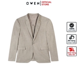 Áo Demi - Blazer Owen BL231931 màu be đậm dáng regular fit chất vải polyester