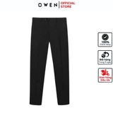 Quần Tây Nam Owen QS242842R màu đen trơn dáng ôm slim fit chất liệu nano