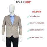 Áo Demi - Blazer Owen BL231931 màu be đậm dáng regular fit chất vải polyester