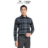 Áo Sơ Mi Nam Dài Tay Aristino ALS0480Z màu xanh tím than kẻ
