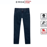 Quần Jean Nam Owen Quần Bò Nam QJR241267 Màu xanh đậm Dáng Reguler fit Chất liệu Cotton Spandex