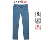 Quần Jean Nam Owen Quần Bò Nam QJR241264 Màu xanh nhạt Dáng Reguler fit Chất liệu Cotton Spandex