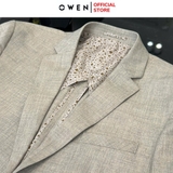 Áo Demi - Blazer Owen BL231931 màu be đậm dáng regular fit chất vải polyester