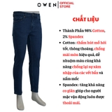 Quần Jean Nam Owen Quần Bò Nam QJS241439 Màu xanh đậm Dáng Slimfit Chất liệu Cotton Spandex