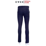 Quần Tây Nam Owen QS232454 Màu xanh navy trơn dáng ôm slim fit 1 cạp Chất liệu Nano