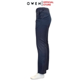 Quần Tây Nam Owen QRT242806 màu xanh xám dáng suông regular fit cạp tăng đơ chất liệu TR spandex