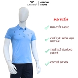 Áo Thun Polo Nam Cổ Bẻ Aristino APS025AS2 Màu: Xanh biển 8 thêu