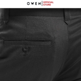 Quần Tây Nam Owen QS242842R màu đen trơn dáng ôm slim fit chất liệu nano