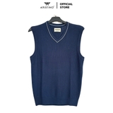 Áo len nam Aristino AJLU01BZ kiểu Gile casual màu xanh tím than 45