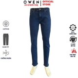 Quần Jean Nam Owen Quần Bò Nam QJS241438 màu xanh đậm dáng ôm slim fit chất liệu Denim cotton