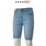 Quần Short Nam Owen SJ231822 sóc Jean màu xanh nhạt  chất liệu denim cotton spandex