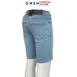 Quần Short Nam Owen SJ231822 sóc Jean màu xanh nhạt  chất liệu denim cotton spandex
