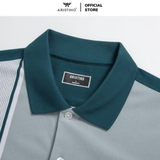 Áo Thun Polo Nam Cổ Bẻ Aristino APS052AZ Màu Xanh cổ vịt 26 kẻ Jacquard