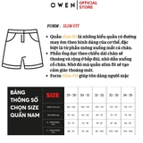 Quần Short Nam Owen SJ231822 sóc Jean màu xanh nhạt  chất liệu denim cotton spandex