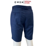Quần Short Nam Owen SW231922 Sóc Âu màu xanh xước dáng Slim fit chất liệu polyester