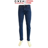 Quần Jean Nam Owen Quần Bò Nam QJS241438 màu xanh đậm dáng ôm slim fit chất liệu Denim cotton