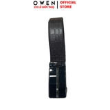 Thắt Lưng Nam Owen BELT233285 dây da màu nâu Mặt Khóa Trượt Tự Động màu đen Chất Liệu Da Bò Thật
