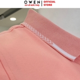 Áo Thun polo Nam Tay Ngắn Có Cổ Owen APV231346 màu hồng dáng body fit vải cotton