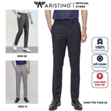 Quần Tây Nam Aristino ATRR01 (ATRR0109) Quần Âu Nam Màu Xám 37 Form Dáng Slim Fit Chất Liệu Polyester